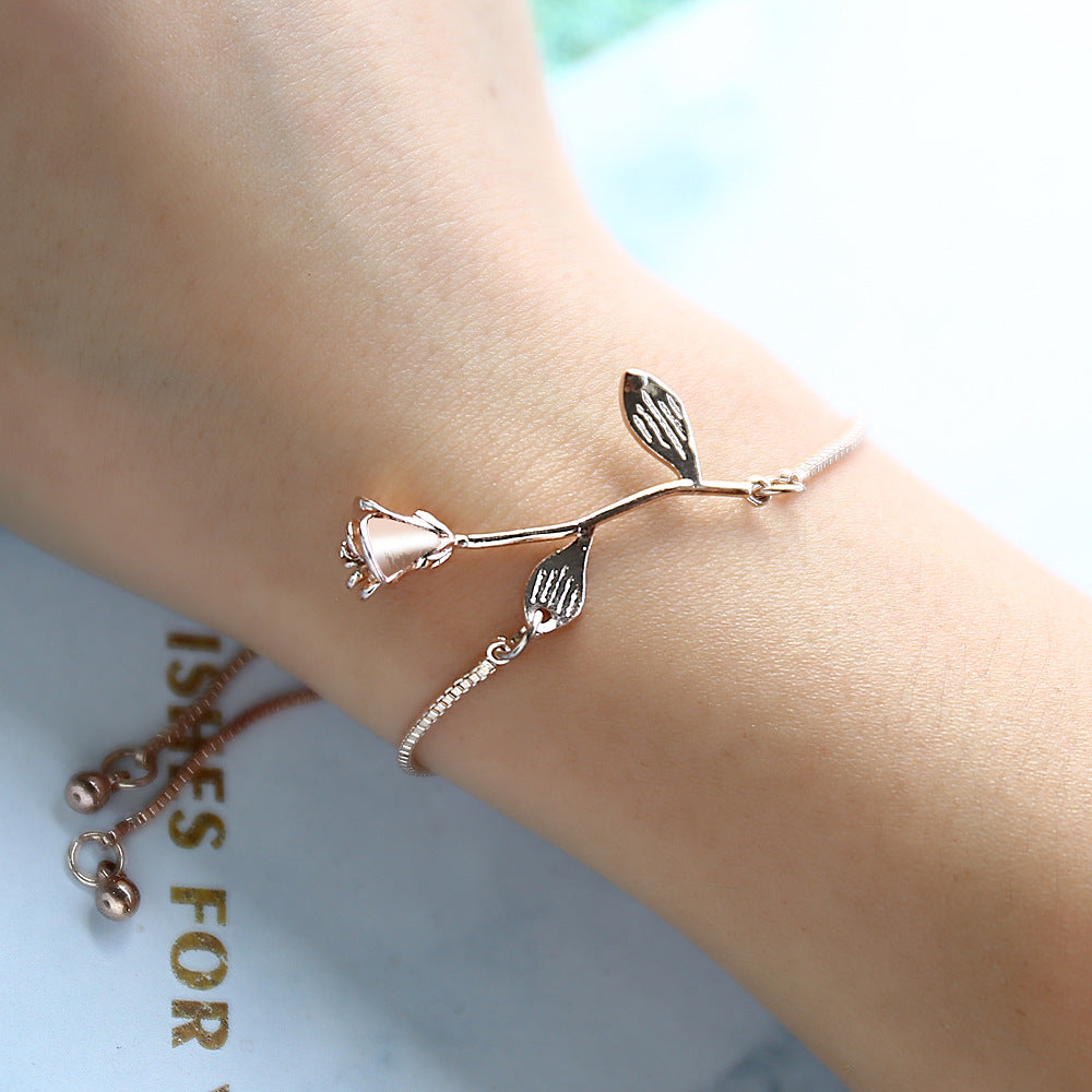 Aesthetic Rose Flower Bracelet
