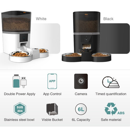 Smart Pet Feeder (Dual ; Large capacity 4L)