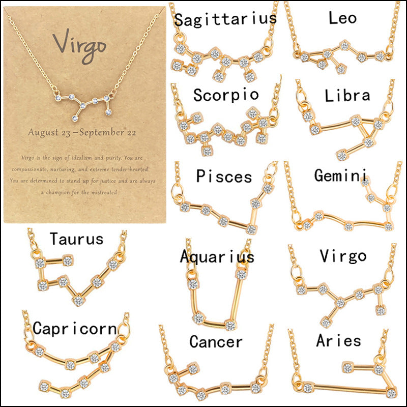 12 Constellation Aesthetic Necklace