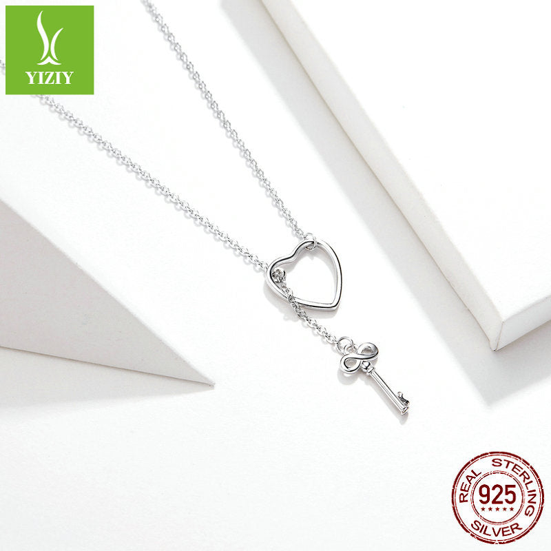 Romantic Key to Your Heart Necklace S925 Silver