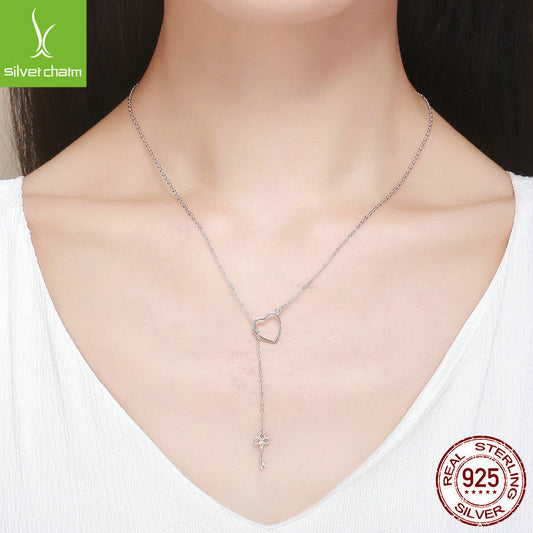 Romantic Key to Your Heart Necklace S925 Silver