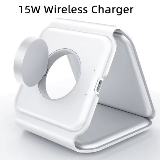 3 in 1 Magnetic fold Wireless Fast Charging Station for Samsung Xiaomi Huawei for iPhone Apple Watch