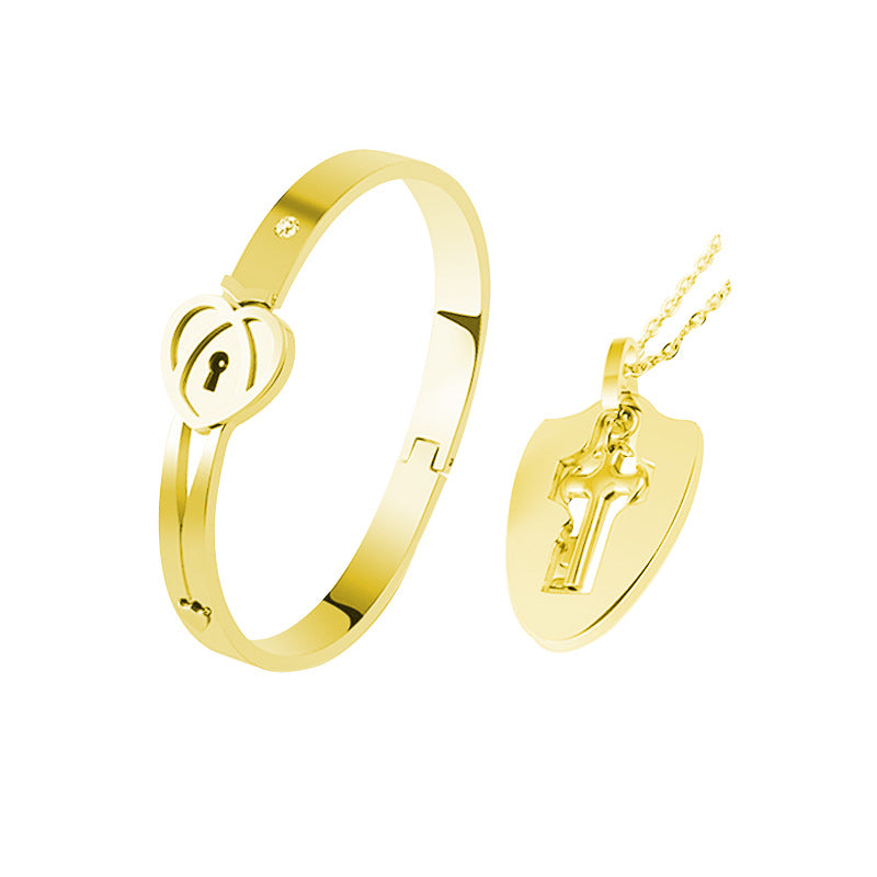 Couple Key to Your Heart Necklace and Bracelet