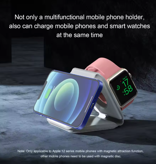 3 in 1 Magnetic fold Wireless Fast Charging Station for Samsung Xiaomi Huawei for iPhone Apple Watch