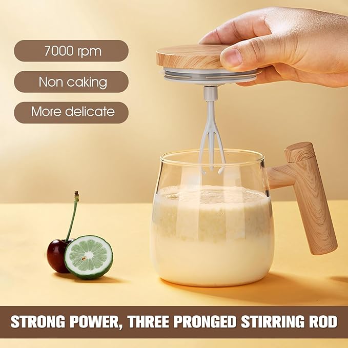 Glass Automatic Stirring Cup