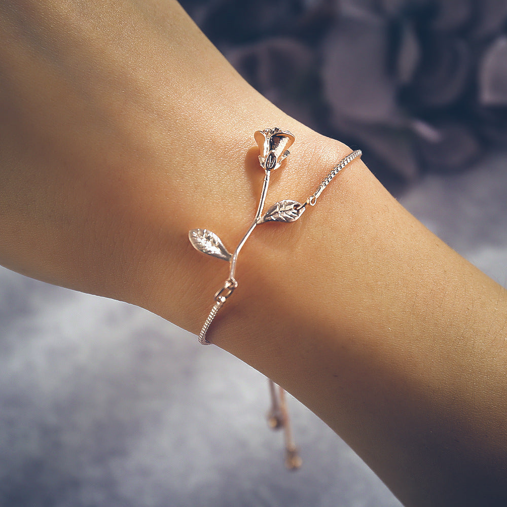 Aesthetic Rose Flower Bracelet