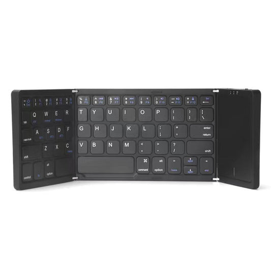 B089T three-fold wireless Bluetooth keyboard with touch pad for multi-system mobile phones and tablets