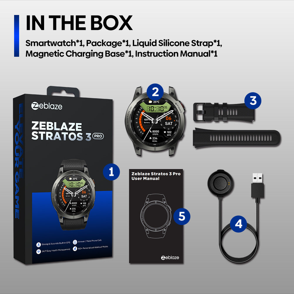 Zeblaze Stratos 3 Pro GPS Sport Smart Watch