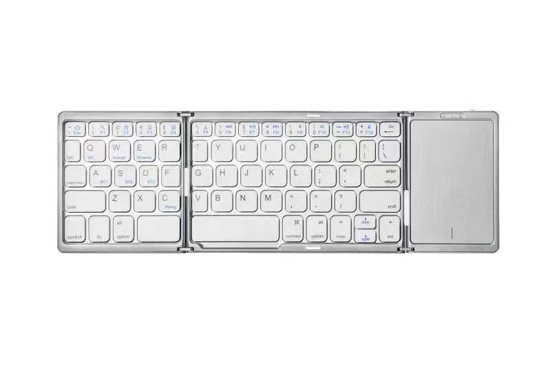 B089T three-fold wireless Bluetooth keyboard with touch pad for multi-system mobile phones and tablets