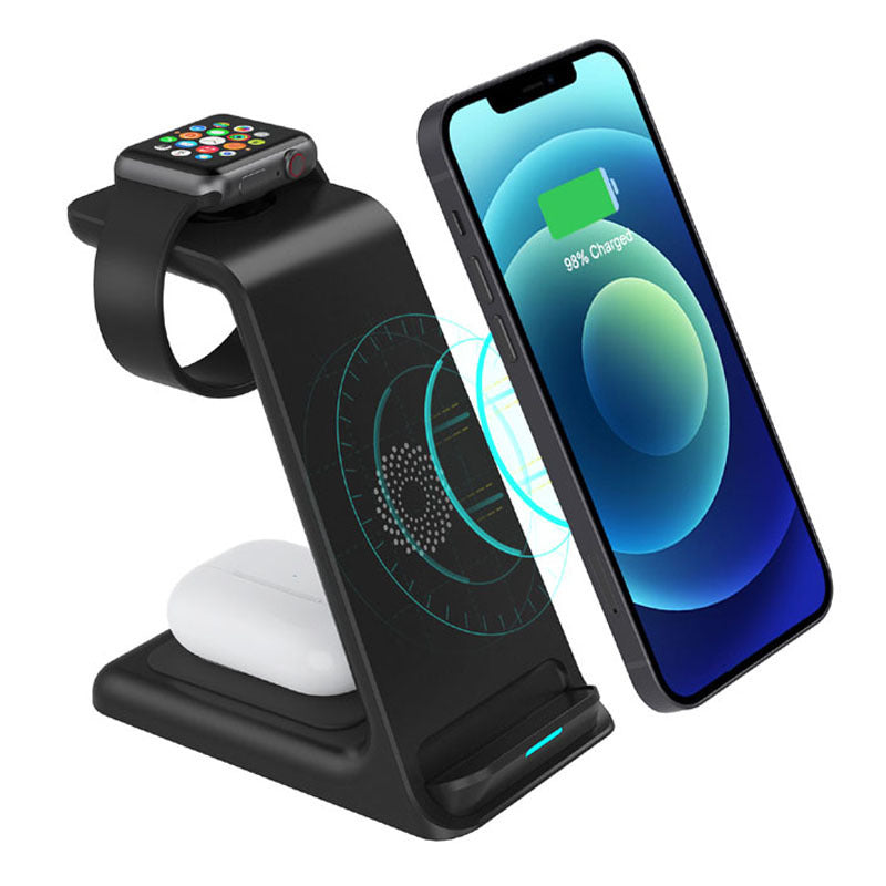 3 in 1 Induction Qi Wireless Charger Fast Charging Holder(For iPhone 14 13 12Pro Samsung Galaxy Watch 5 For Apple iWatch Charger)