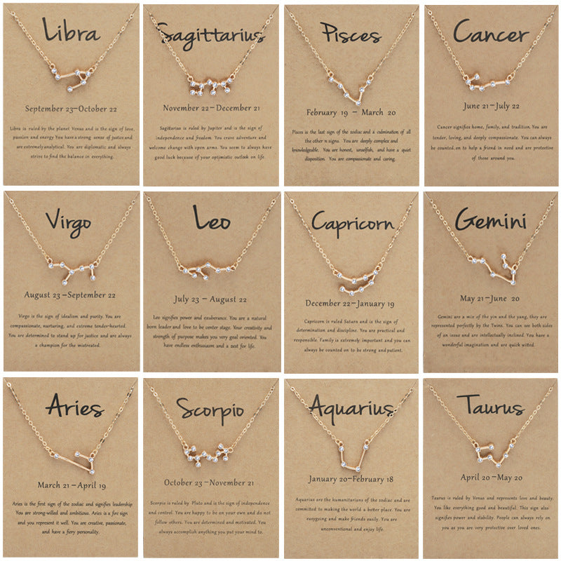 12 Constellation Aesthetic Necklace