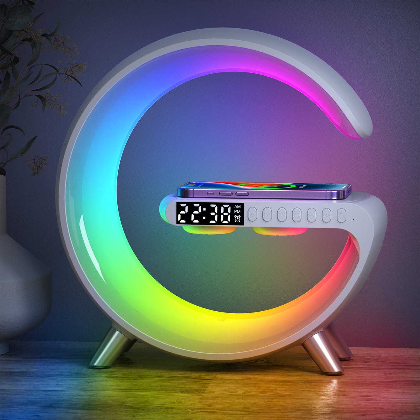 Smart Atmosphere Light Bluetooth Speaker Wireless Charger
