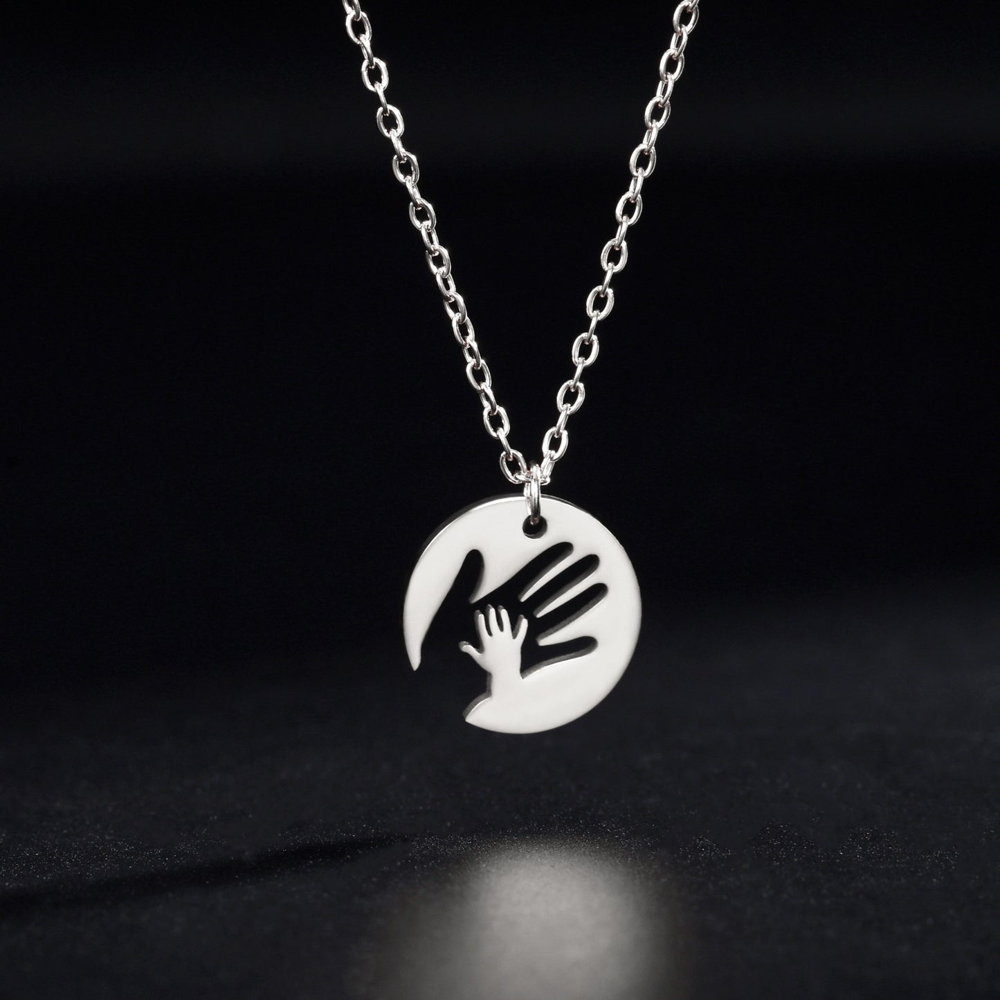 Hand to Hand Baby Mom/Couple Love Necklace